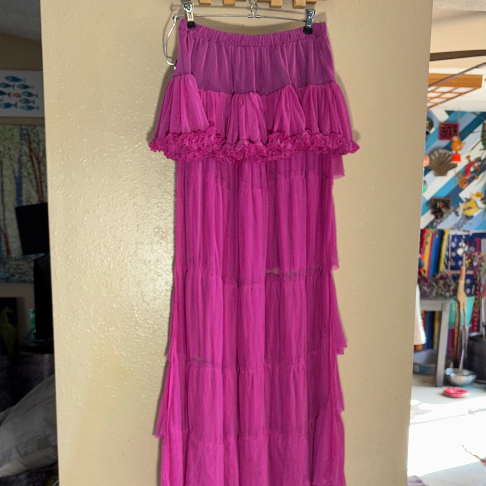 BURLESKA Maya burlesque bustle skirt in Pink size small medium. Mini skirt in th